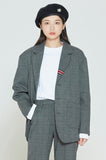 ロマンティッククラウン(ROMANTIC CROWN) PLAID CHECK JACKET_CHARCOAL