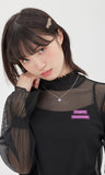 TARGETTO(ターゲット)  FRILL LACE TURTLENECK_BLACK