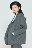 ロマンティッククラウン(ROMANTIC CROWN) PLAID CHECK JACKET_CHARCOAL