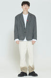 ロマンティッククラウン(ROMANTIC CROWN) PLAID CHECK JACKET_CHARCOAL