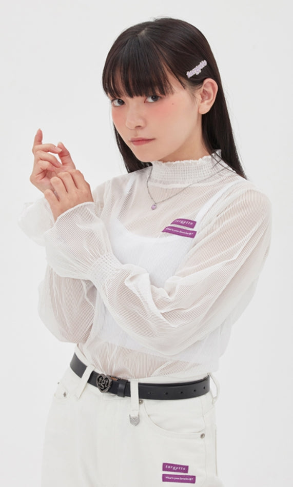 TARGETTO(ターゲット) FRILL LACE TURTLENECK_WHITE