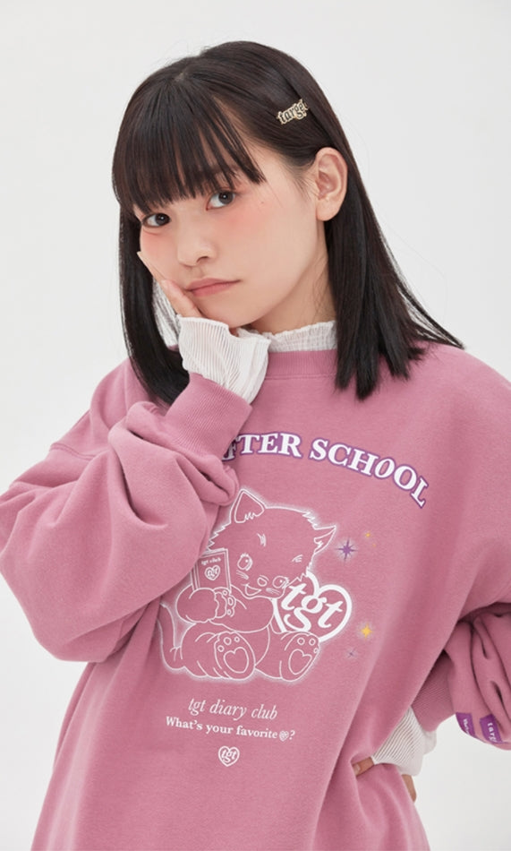 TARGETTO(ターゲット) DIARY CLUB SWEAT SHIRT_DARK PINK
