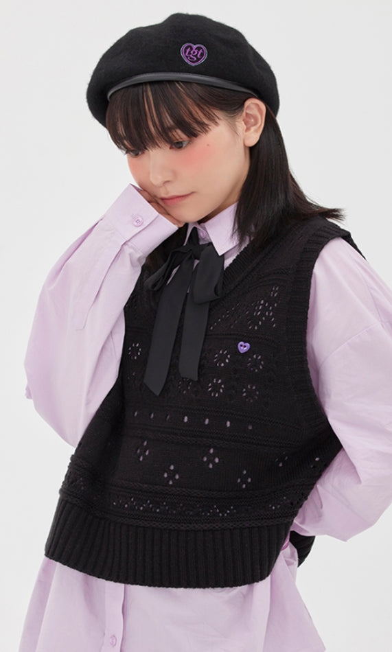 TARGETTO(ターゲット)  SCASI KNIT VEST_BLACK