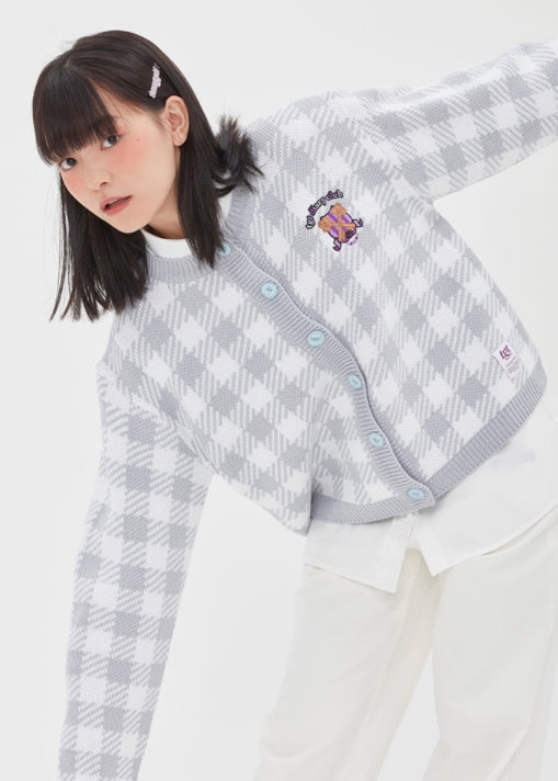 TARGETTO(ターゲット) GINGHAM CHECK CARDIGAN_LIGHT BLUE