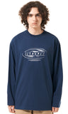 mahagrid (マハグリッド)   OVAL LOGO LS TEE [NAVY]