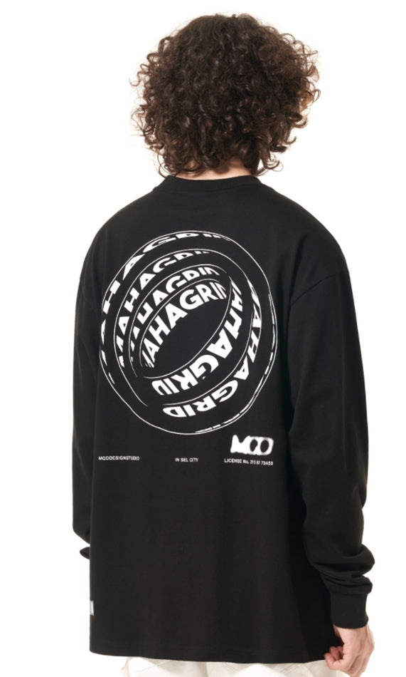 mahagrid (マハグリッド)  HOOP LS TEE [BLACK]