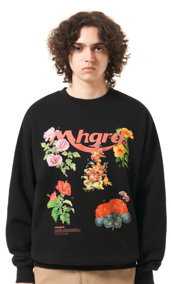 mahagrid (マハグリッド)    FLOWER SHOP SWEATSHIRT [BLACK]