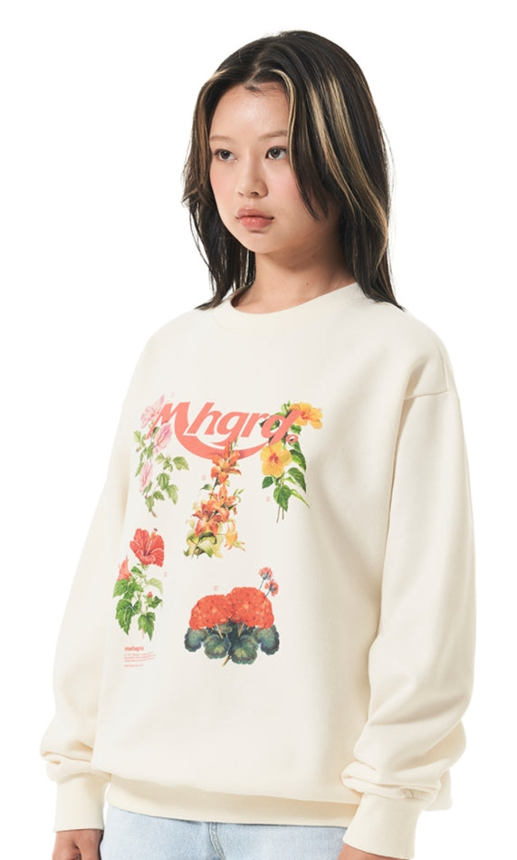 mahagrid (マハグリッド)  FLOWER SHOP SWEATSHIRT [IVORY]