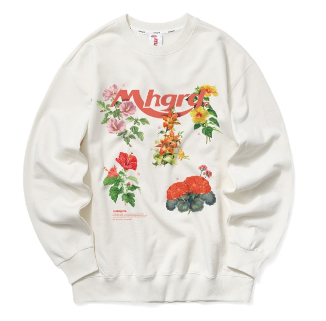 mahagrid (マハグリッド)  FLOWER SHOP SWEATSHIRT [IVORY]