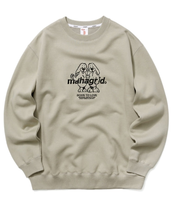 mahagrid (マハグリッド)   TWIN DOGGY SWEATSHIRT [BEIGE]