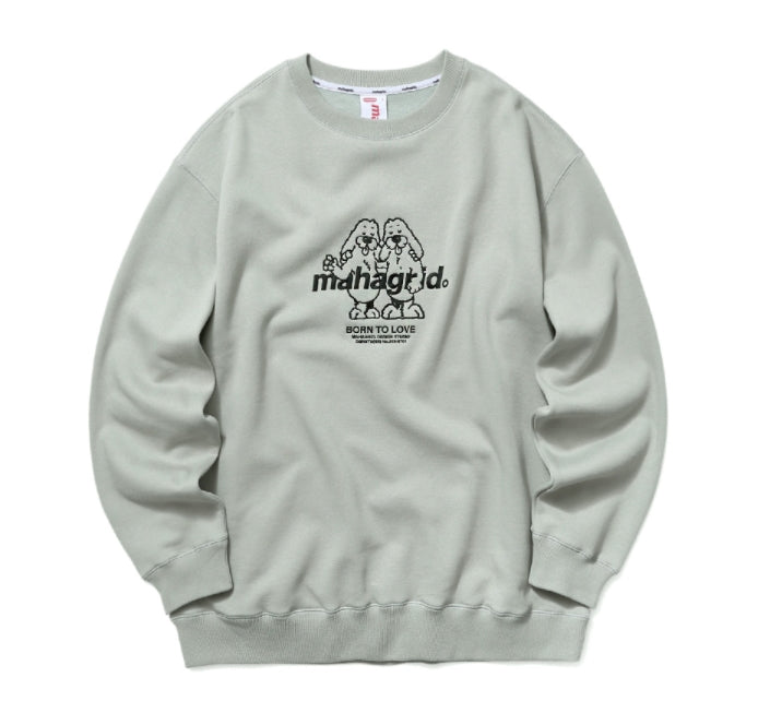 mahagrid (マハグリッド)   TWIN DOGGY SWEATSHIRT [SAGE]