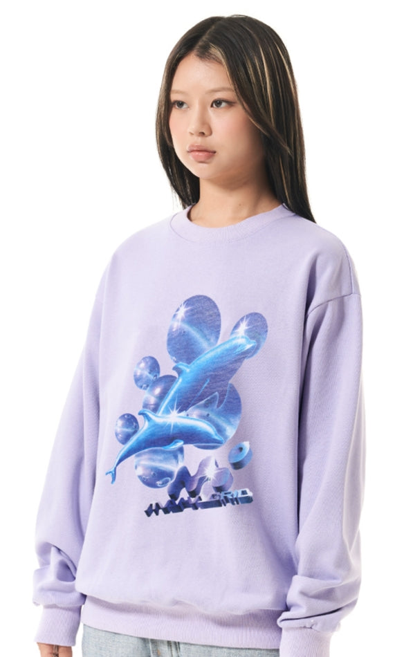 mahagrid (マハグリッド)  DOLPHIN SWEATSHIRT [PURPLE]