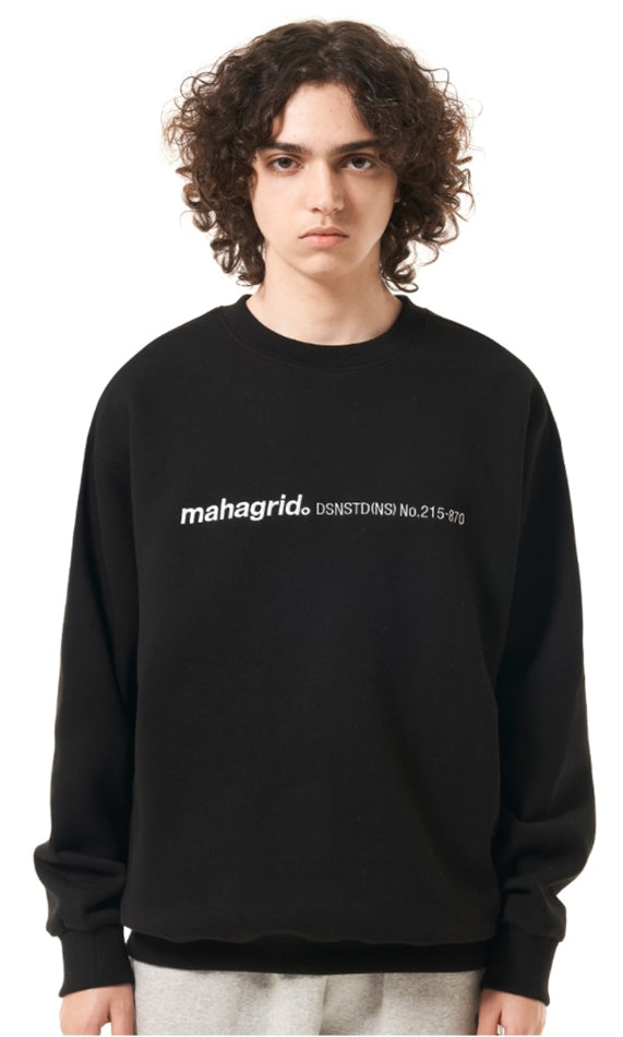 mahagrid (マハグリッド) LOGO EMB SWEATSHIRT [BLACK] – UNDERSTUDY CLUB