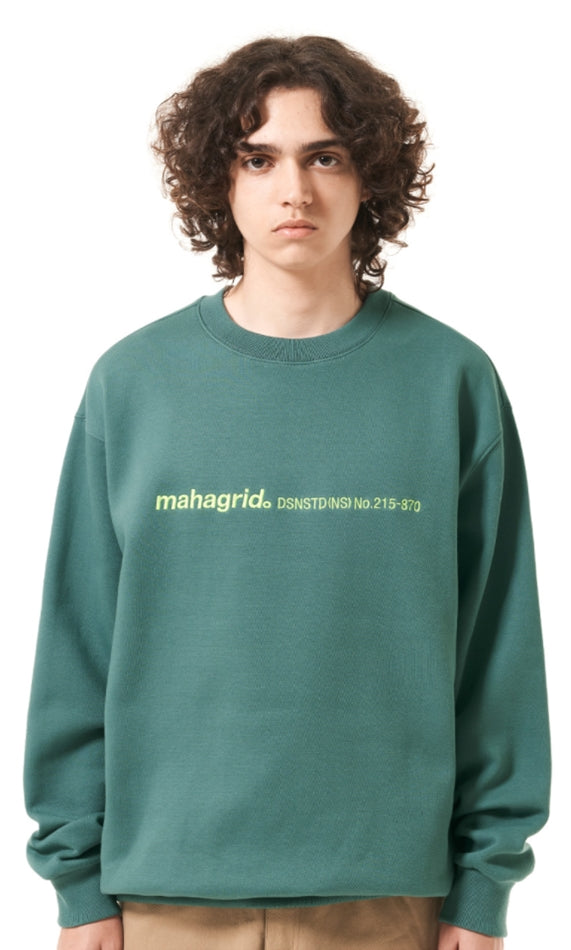 mahagrid (マハグリッド)   LOGO EMB SWEATSHIRT [GREEN]