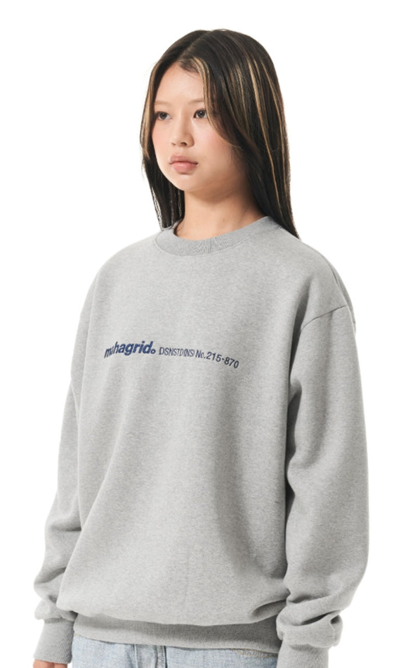 mahagrid (マハグリッド) LOGO EMB SWEATSHIRT [GREY