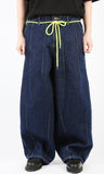 アジョバイアジョ（AJOBYAJO) Washed Denim Oversized Pants [Navy]