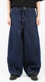 アジョバイアジョ（AJOBYAJO) Washed Denim Oversized Pants [Navy]