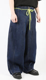 アジョバイアジョ（AJOBYAJO) Washed Denim Oversized Pants [Navy]