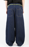 アジョバイアジョ（AJOBYAJO) Washed Denim Oversized Pants [Navy]