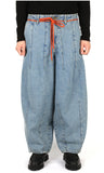 アジョバイアジョ（AJOBYAJO) Washed Denim Oversized Pants [Blue]