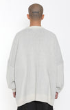 アジョバイアジョ（AJOBYAJO)  Oversized Slogan Wool Knit Sweater [Ivory]