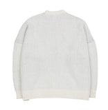アジョバイアジョ（AJOBYAJO)  Oversized Slogan Wool Knit Sweater [Ivory]