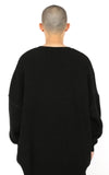 アジョバイアジョ（AJOBYAJO)   Oversized Slogan Wool Knit Sweater [Black]