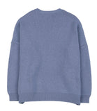 アジョバイアジョ（AJOBYAJO)   Oversized Slogan Wool Knit Sweater [Lilac]