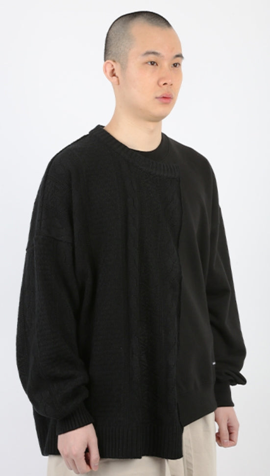 アジョバイアジョ（AJOBYAJO)    Oversized Sweater and Sweatshirt [Black]