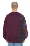 アジョバイアジョ（AJOBYAJO)  Oversized Twofold Vintage Sweatshirt [Red Purple]