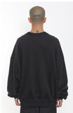 アジョバイアジョ（AJOBYAJO)    Oversized Tape Slogan Sweatshirt [Charcoal]