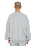 アジョバイアジョ（AJOBYAJO) Oversized Tape Slogan Sweatshirt [Melange Grey]