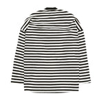 アジョバイアジョ（AJOBYAJO) Oversized Stripe Mixed T-Shirt [Ivory]