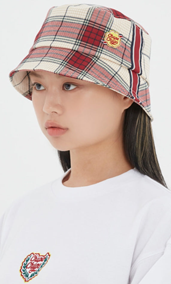ロマンティッククラウン(ROMANTIC CROWN)  [CHUPA CHUPS X RMTCRW]CHECK BUCKET HAT_OATMEAL
