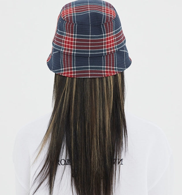 ロマンティッククラウン(ROMANTIC CROWN)  [CHUPA CHUPS X RMTCRW]CHECK BUCKET HAT_NAVY