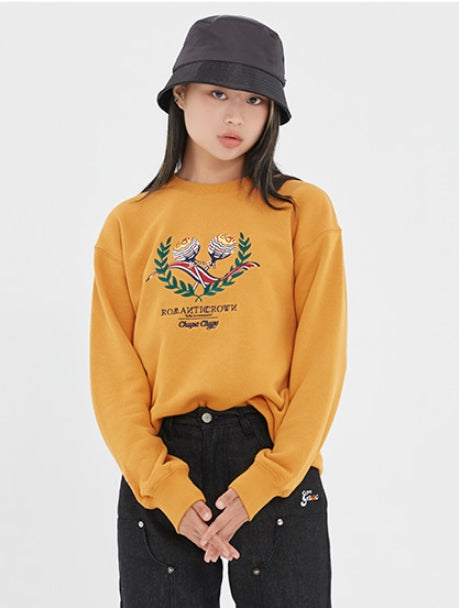 ロマンティッククラウン(ROMANTIC CROWN)  [CHUPA CHUPS X RMTCRW]CANDY SWEAT SHIRT_YELLOW