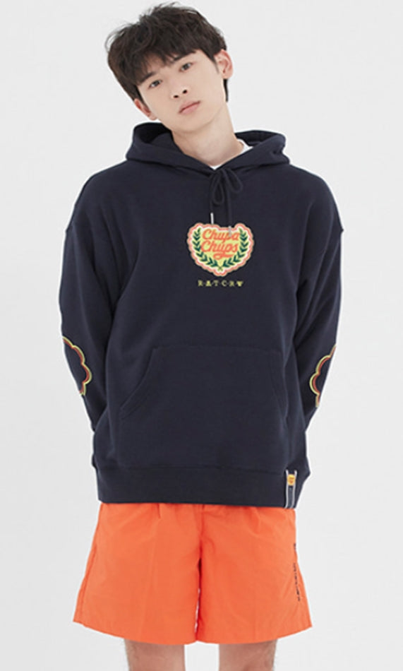 ロマンティッククラウン(ROMANTIC CROWN) [CHUPA CHUPS X RMTCRW]LOGO HOODIE_NAVY