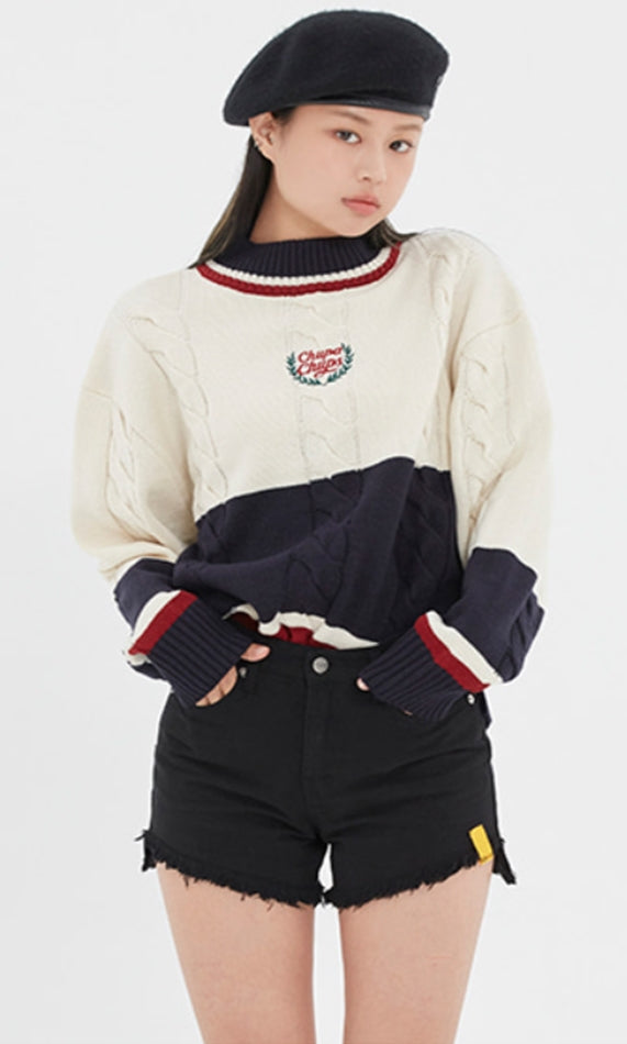 ロマンティッククラウン(ROMANTIC CROWN) [CHUPA CHUPS X RMTCRW]CHAIN KNIT_OATMEAL