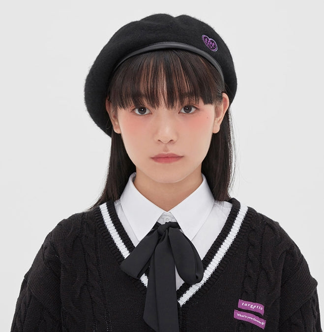 TARGETTO(ターゲット)  HEART LOGO BERET_BLACK