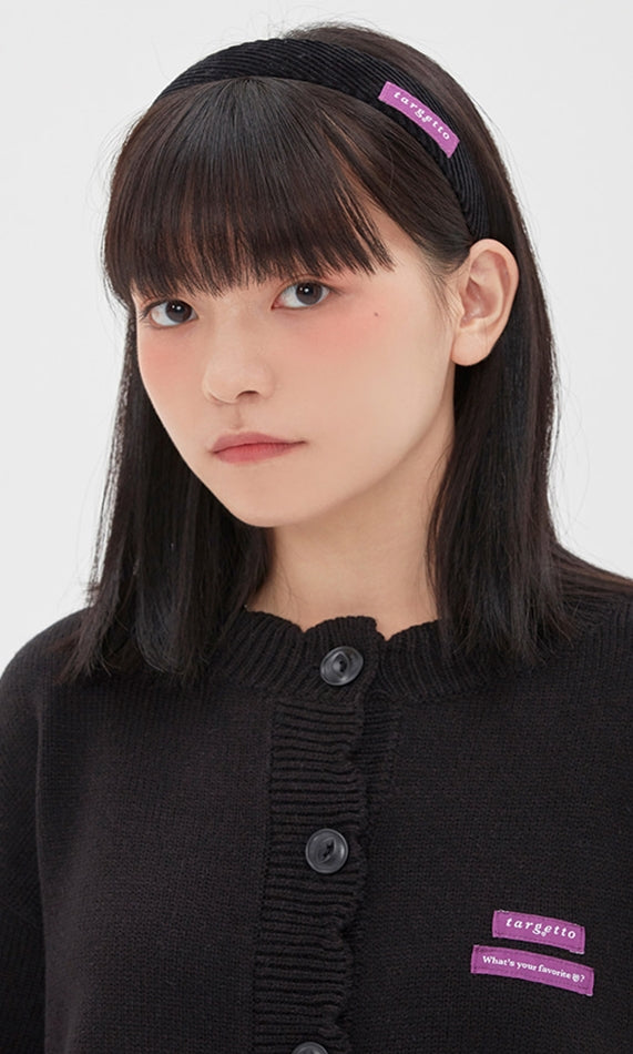 TARGETTO(ターゲット)  CORDUROY HAIR BAND_BLACK