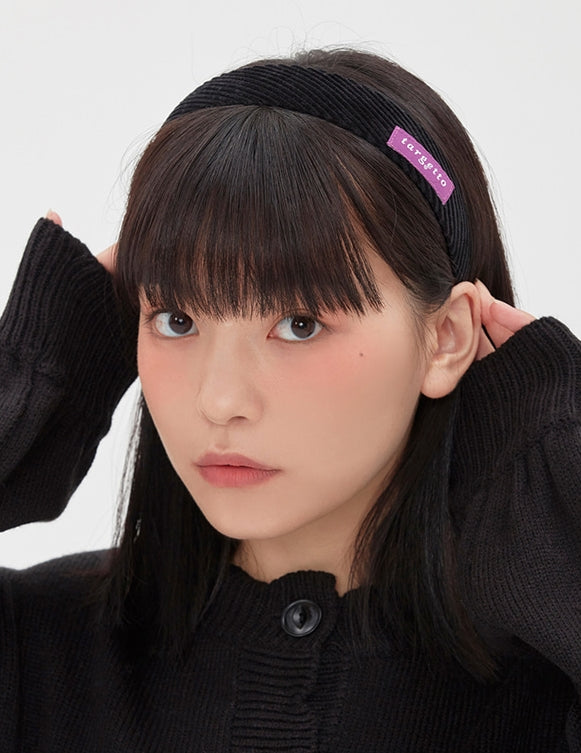 TARGETTO(ターゲット)  CORDUROY HAIR BAND_BLACK