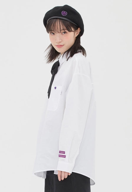 TARGETTO(ターゲット)  RIBBON TIE SHIRT_WHITE