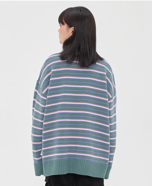 TARGETTO(ターゲット) KEY RING STRIPE KNIT_BLUE GREEN