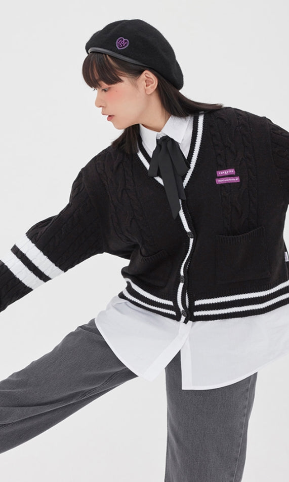 TARGETTO(ターゲット) COMBI CABLE CARDIGAN_BLACK