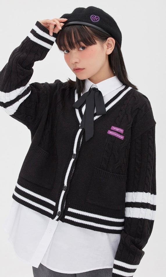 TARGETTO(ターゲット) COMBI CABLE CARDIGAN_BLACK