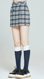 ロマンティッククラウン(ROMANTIC CROWN)    FRONT POCKET CHECK SKIRT_OATMEAL