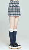 ロマンティッククラウン(ROMANTIC CROWN)    FRONT POCKET CHECK SKIRT_OATMEAL