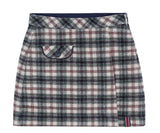 ロマンティッククラウン(ROMANTIC CROWN)    FRONT POCKET CHECK SKIRT_OATMEAL