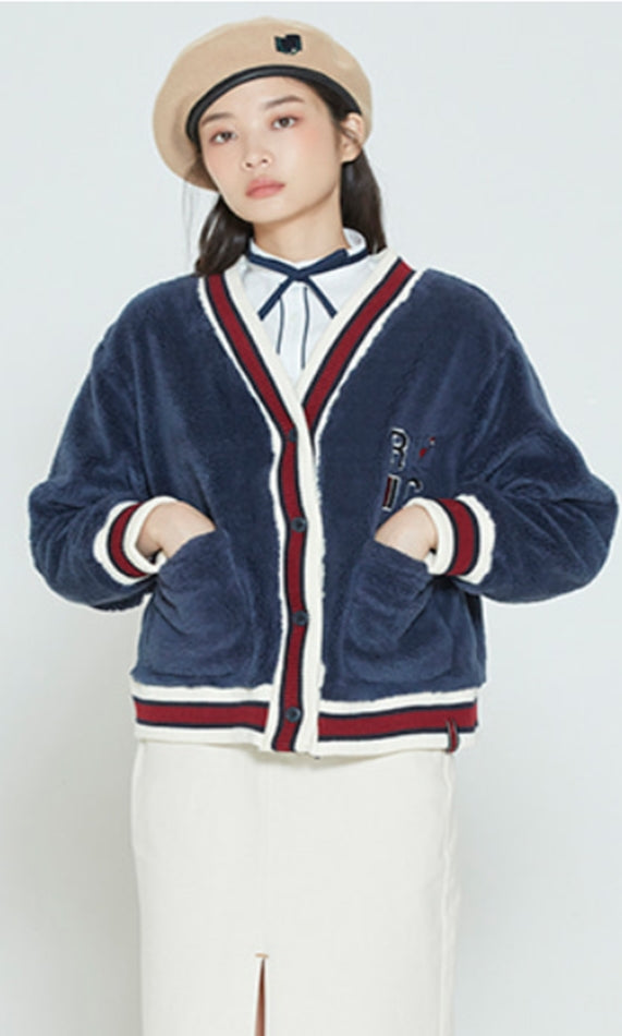 ロマンティッククラウン(ROMANTIC CROWN)      WOMANS RC LINING CARDIGAN_NAVY