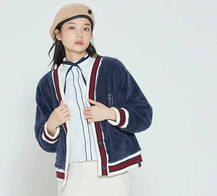 ロマンティッククラウン(ROMANTIC CROWN)      WOMANS RC LINING CARDIGAN_NAVY